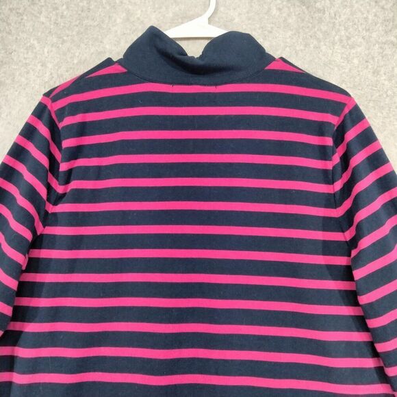 LRL Ralph Lauren Active Sz 1X Blue Pink Striped Knit 1/4 Zip Pullover Sweater - Picture 9 of 11